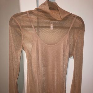 Xhilaration (Target) Sheer Turtleneck Top. NWT.